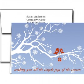 Personalized Holiday Greeting Cards w/Imprinted Envelopes
