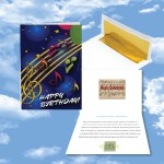 Cloud Nine Birthday Music Download Greeting Card / Happy Birthday & Party Time with Logo