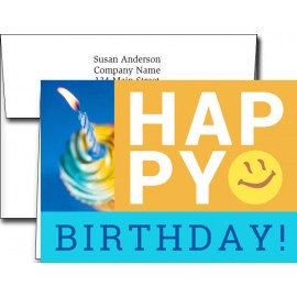 Birthday Greeting Cards w/Imprinted Envelopes with Logo
