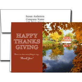 Thanksgiving Greeting Cards w/Imprinted Envelopes with Logo