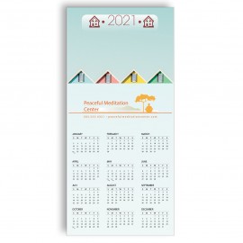 Promotional Z-Fold Personalized Greeting Calendar - Rooftop Houses