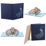 Promotional Colored Peacock Pop up Card