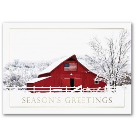 Customized Winter Americana Holiday Card  Customized Winter Americana Holiday Card