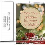 Customized Holiday Greeting Cards w/Imprinted Envelopes