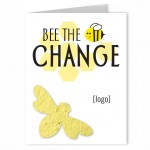 Custom Imprinted Seed Paper Save The Bees Shape Greeting Card