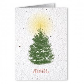 Plantable Seed Paper Holiday Greeting Card - Design X with Logo