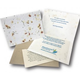 Logo Branded Handmade Seed Card w/Natural Inclusions (6"x9")