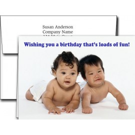 Promotional Birthday Greeting Cards w/Imprinted Envelopes
