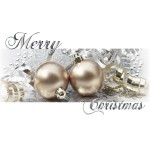 Silver & Gold Ornaments Greeting Card with Logo