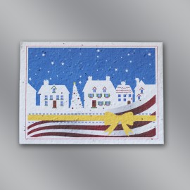 Patriotic Floral Seed Paper Holiday Card w/Stock or Custom Message with Logo  Patriotic Floral Seed Paper Holiday Card w/Stock or Custom Message with Logo