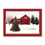 Serene Winter Holiday Card Custom Imprinted