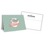 Personalized 5" x 7" Holiday Greeting Cards w/ Imprinted Envelopes - Happy Holidays