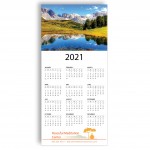 Personalized Z-Fold Personalized Greeting Calendar - Fall Mountains