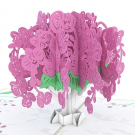 3D Greeting Card Orchid Bouquet Pop Up Card with Logo