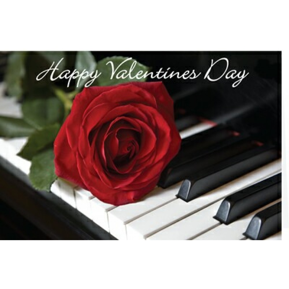 Single Rose Valentine's Day Greeting Card with Logo Single Rose Valentine's Day Greeting Card with Logo