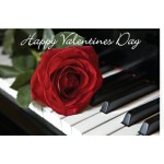 Single Rose Valentine's Day Greeting Card with Logo