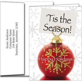 Customized Holiday Greeting Cards w/Imprinted Envelopes