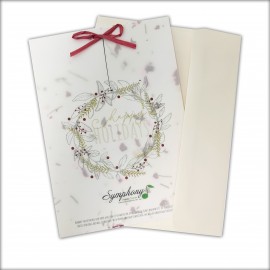 Promotional Vellum Greeting Card w/Happy Holidays