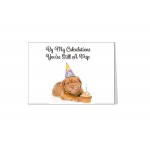 Dog with Birthday Hat Greeting Card with Free Song Download with Logo