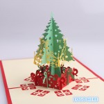 3D Christmas Tree Greeting Cards with Logo