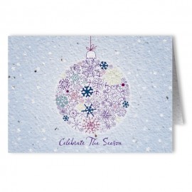 Plantable Seed Paper Holiday Greeting Card - Design S with Logo