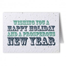 Plantable Seed Paper Holiday Greeting Card - Design T with Logo