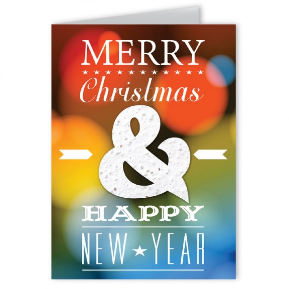 Seed Paper Shape Holiday Greeting Card - Design AD with Logo