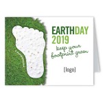 Earth Day Design Seed Paper Greeting Card - Design D with Logo