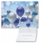 Celebration Balloons Anniversary Card Custom Imprinted