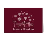 Burgundy Gifts / Snowflakes Greeting Card with Logo