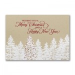 Personalized Rustic Christmas Forest Holiday Card