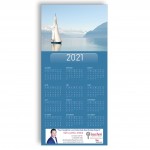 Z-Fold Personalized Greeting Calendar - Sailboat with Logo
