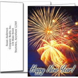 Customized New Year Greeting Cards w/Imprinted Envelopes (5"x7")