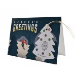 Printed Shape Ornament Card - Holiday with Logo
