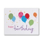 Stars and Balloons Birthday Card Custom Imprinted