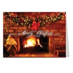 Customized Glowing Fire Christmas Greeting Card