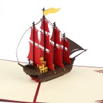 Sailboat 3D Pop Up Greeting Cards with Logo