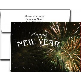 New Year Greeting Cards w/Imprinted Envelopes (5"x7") with Logo