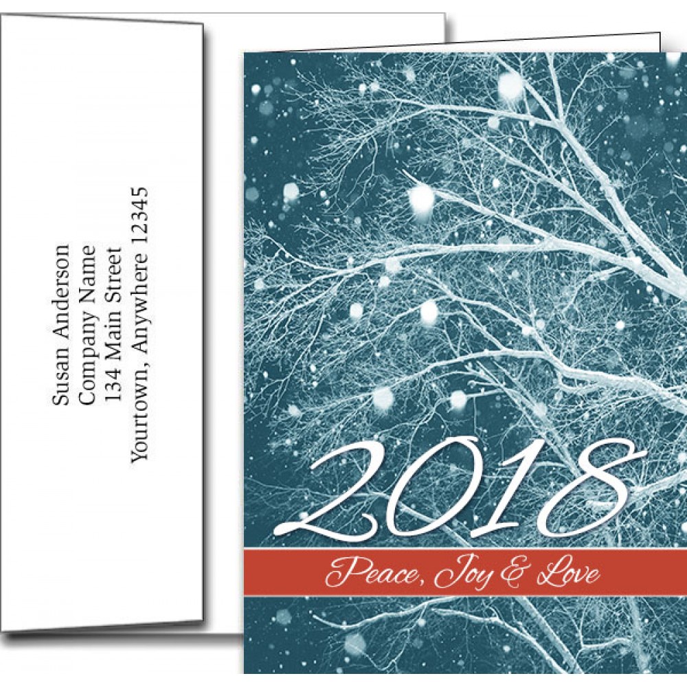 New Year Greeting Cards w/Imprinted Envelopes (5"x7") with Logo