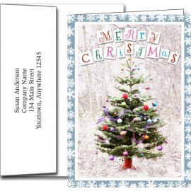 Personalized Holiday Greeting Cards w/Imprinted Envelopes  Personalized Holiday Greeting Cards w/Imprinted Envelopes