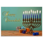 Happy Chanukah/Menorah Greeting Card with Logo