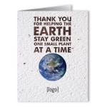 Customized Plantable Earth Day Seed Paper Greeting Card - Design B