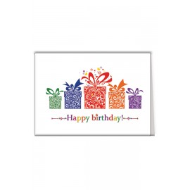 Five Gifts Birthday Greeting Card with Free Song Download with Logo