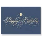 Promotional Navy & Gold Birthday Card