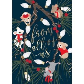 Logo Branded Creatures Are Stirring Holiday Card  Logo Branded Creatures Are Stirring Holiday Card