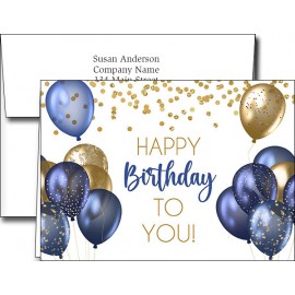 Logo Branded Birthday Greeting Cards w/Imprinted Envelopes