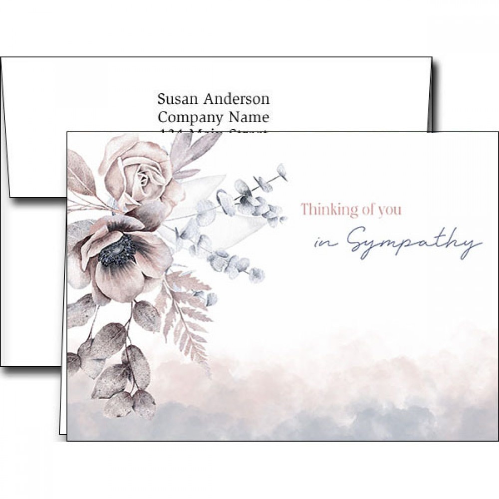 Promotional Sympathy Greeting Cards w/Imprinted Envelopes