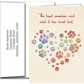 Logo Branded Sympathy Greeting Cards w/Imprinted Envelopes