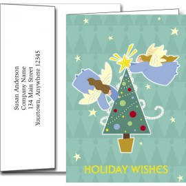Customized Holiday Greeting Cards w/Imprinted Envelopes