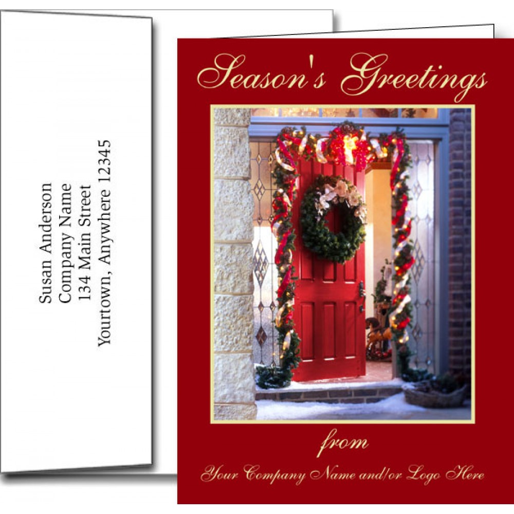 Logo Holiday Greeting Cards w/Imprinted Envelopes (5"x7") with Logo